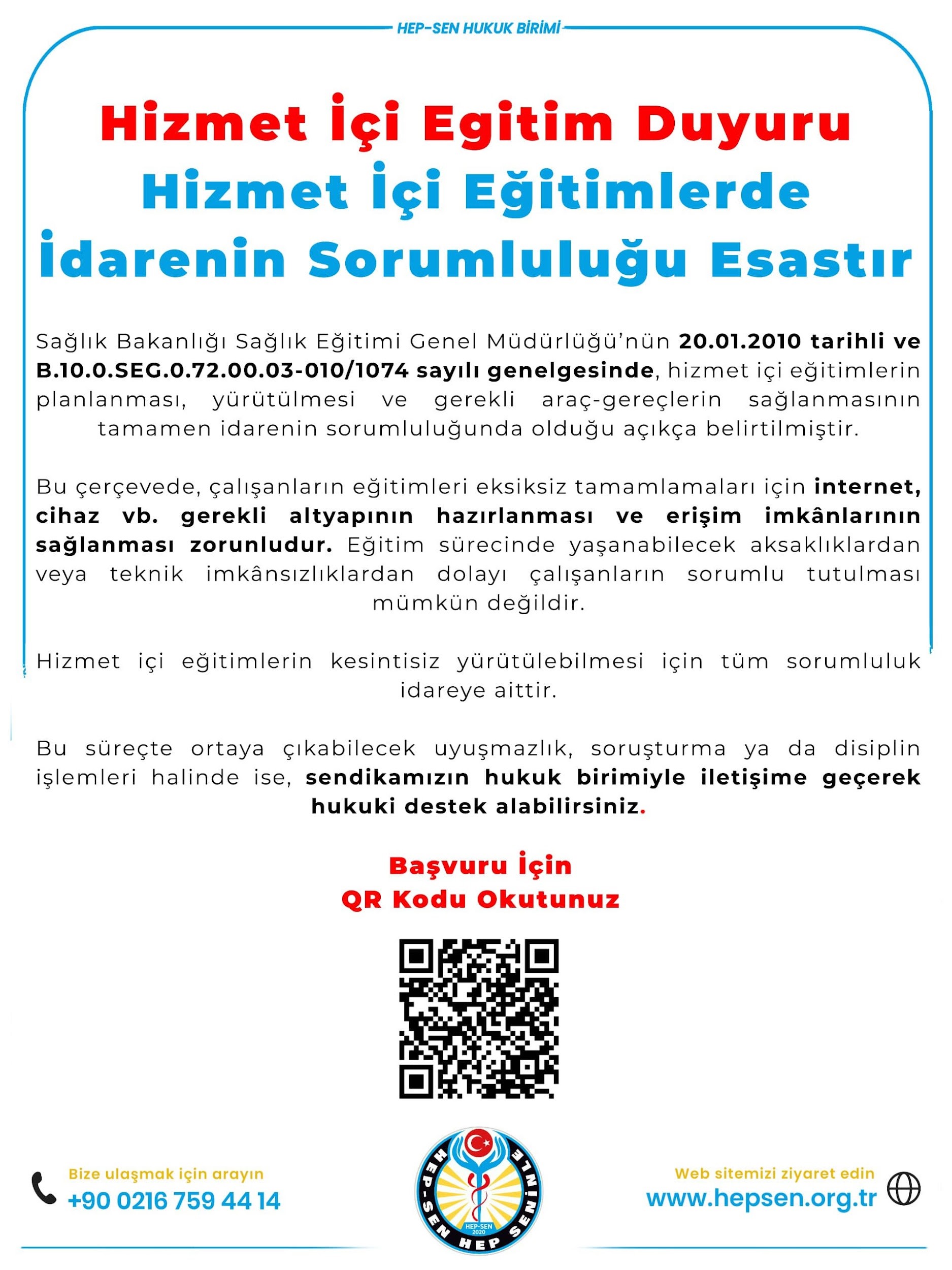 Hizmet İçi Egitim Duyuru