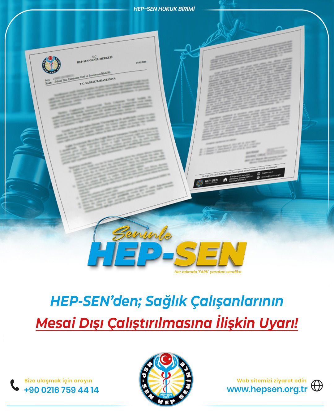 HEP-SEN’den Sağlık Çalışanlarının Mesai Dışı Çalıştırılmasına İlişkin Uyarı
