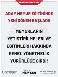 Memurların Yetiştirilmeleri ve Eğitimleri Hakkında Genel...