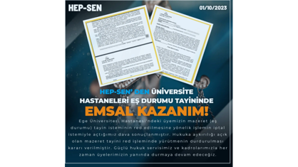 HEP-SEN VE ÜNİVERSİTE HASTANELERİ İÇİN EŞ DURUMU TAYİNİNDE EMSAL KAZANIM