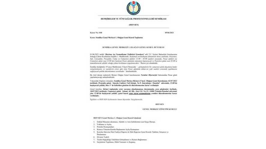 I.OLAĞAN GENEL KURUL İLANI