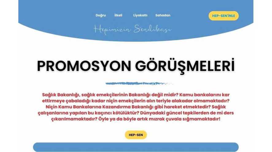 HEP-SEN BANKA PROMOSYONLARI HAKKINDA KAMUOYU AÇIKLAMASI