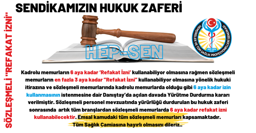 HEP-SEN REFAKAT İZNİ DAVASINI KAZANDI